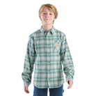 Boy's Carhartt Long- Sleeve Flannel Button-Front Shirt CE8211-GH5