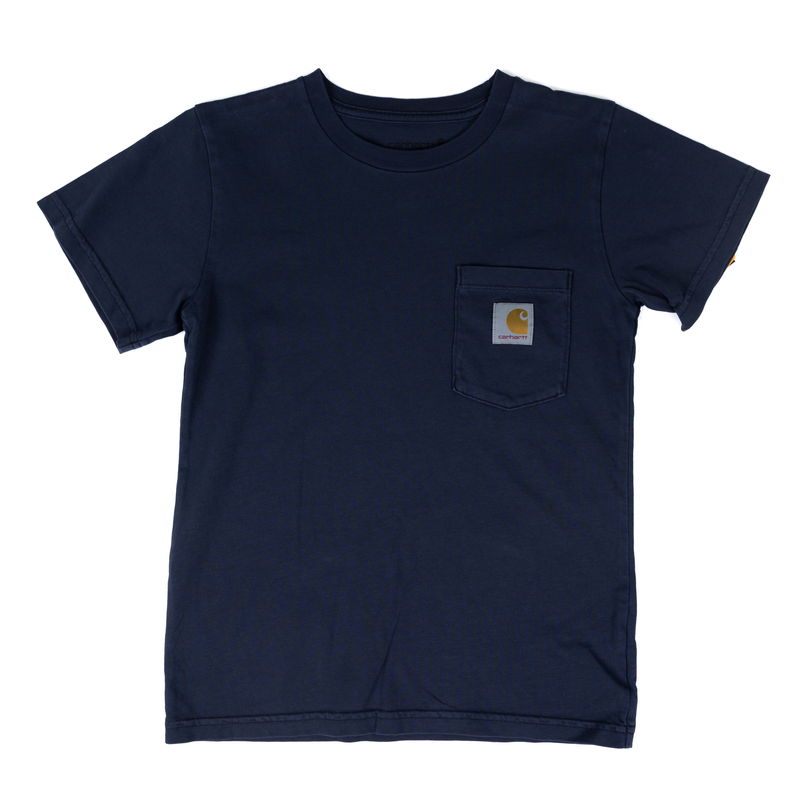 Boy's Carhartt Short Sleeve Navy Pocket T-shirt CA6789-N89W