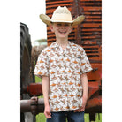 Boy's Cinch Button Down Bronc-A-Saurus Shirt MTW7170004 - Crazy House Western Wear
