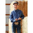 Boy's Cinch Printed Long Sleeve Button-Down Western Shirt MTW7060398