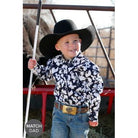 Boy's Cinch Toddler Hibiscus Print Button-Down Western Shirt MTW7061366 - Crazy House Western Wear