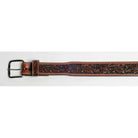 Boy's Cowboy Chrome Belt with Floral and Cross Tooling 125