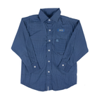 Boy's Panhandle Long Sleeve Blue Button Up Shirt SBB2S08279