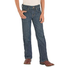 Boy's Rock and Roll Denim Bootcut Regular Fit Dark Wash Jeans BB0BD08579