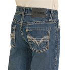 Boy's Rock and Roll Denim Ladder Embroidered Bootcut Jeans BB0BD07356