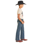 Boy's Rock and Roll Denim Ladder Embroidered Bootcut Jeans BB0BD07356