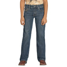 Boy's Rock and Roll Denim Regular Fit Feather Stitch V Bootcut Jeans BB0BD08003