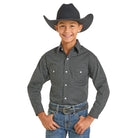 Boy's Rock and Roll Geometric Long Sleeve Snap Shirt RBN2S06924