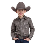 Boy's Roper Long Sleeve Amarillo Snap Allover Print 03-030-0225-6602
