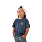 Boy's Youth Short Sleeve Tee Old School Duck Hunt Heather Navy Y-SST-OSDK-HN