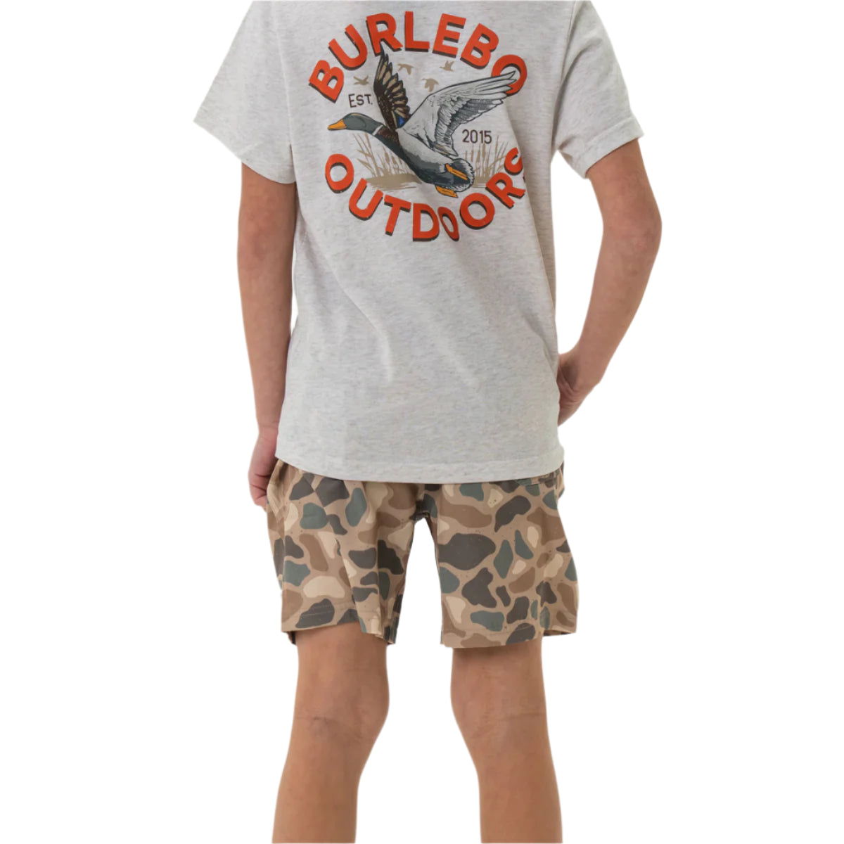Kids burlebo camo shorts