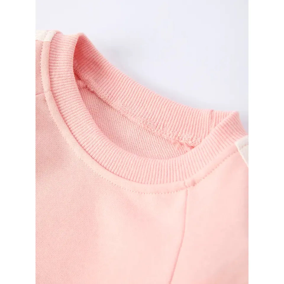 Girl's Youth Pink Jogger Bow Sweat Suit 