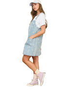 Women's Dandelion Washed Denim Overall Mini Dress TWS1190
