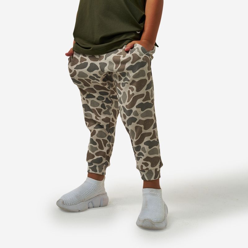 Burlebo Boy's Classic Deer Camo Thermal Joggers Y-THJG-CDC