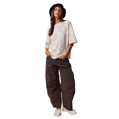 Women's Camo Ribbed Loose Fit Shirt PT51002