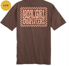 Local Girl Women's Espresso Checkered Charm T-shirt L5100046-ESO