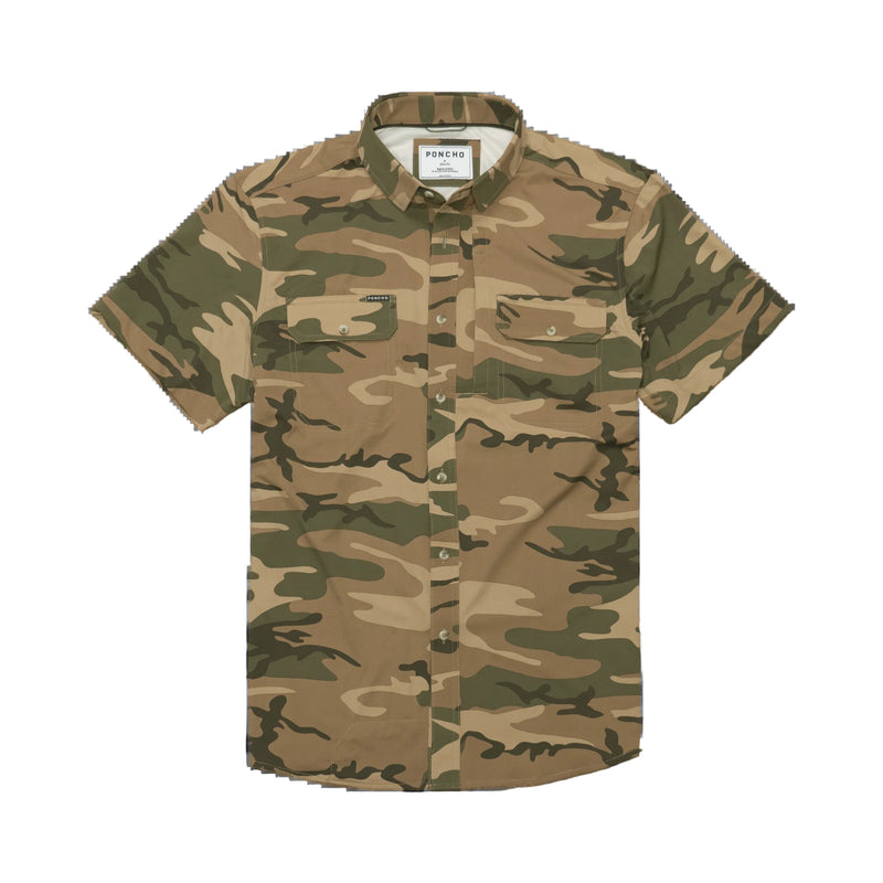 Men's Poncho "The Cordoba" Button Up Short Sleeve Shirt 