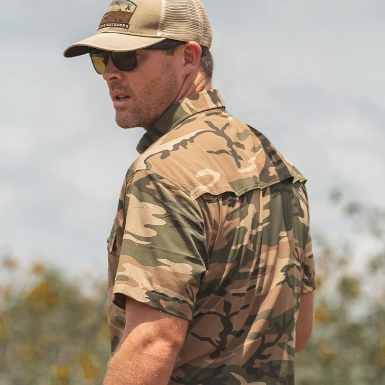 Men's Poncho "The Cordoba" Button Up Short Sleeve Shirt 