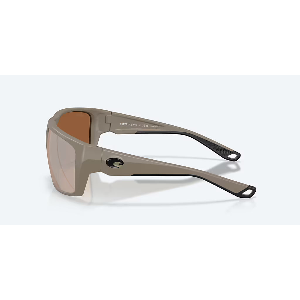 Costa Fly Line Matte Sand with Copper Silver Polarized Sunglasses 06S9129-9129