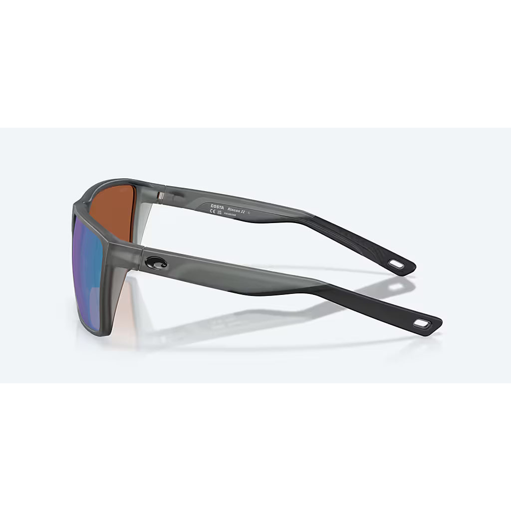 Costa Rincon II Matte Smoke Crystal with Green Polarized Lenses