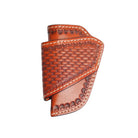 Cowboy Chrome Knife Sheath with Horizontal Slide Loop and Basket Weave Tooling K328