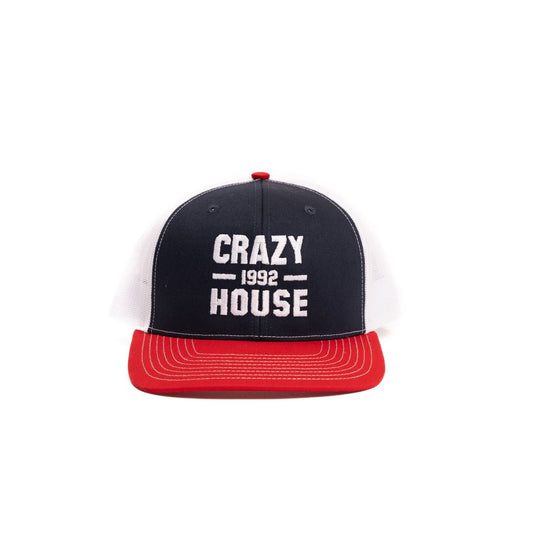 Crazy House Unisex Red White and Blue Snapback with Stitching - Crazy House Western Wear