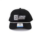 Crazy House Black Cap with CH Patch and White Rope