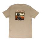 Crazy House Tan T-shirt with Lab in Frame