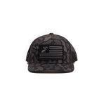Crazy House Unisex Black Duck Camo Snapback with Jackelope Flag Patch - Crazy House Western Wear