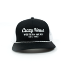 Crazy House White and Black Snapback Cap