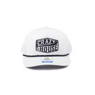 Crazy House White Snapback with Black and White Patch