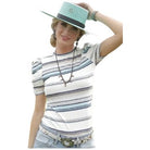 Women's Cruel denim Striped Blouse CTK7509001 - Crazy House Western Wear