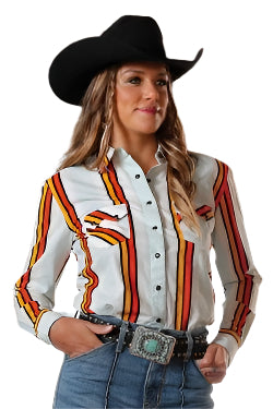 Cinch Boyfriend Fit Retro Stripes Western Shirt