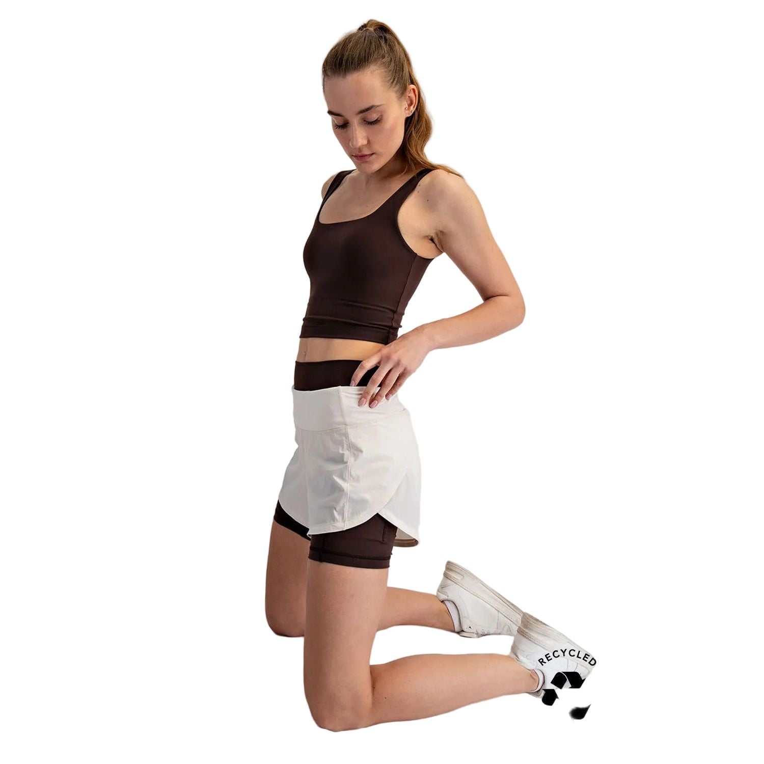 Women's Rae Mode Stretch Woven 2 In 1 Active Shorts P6235