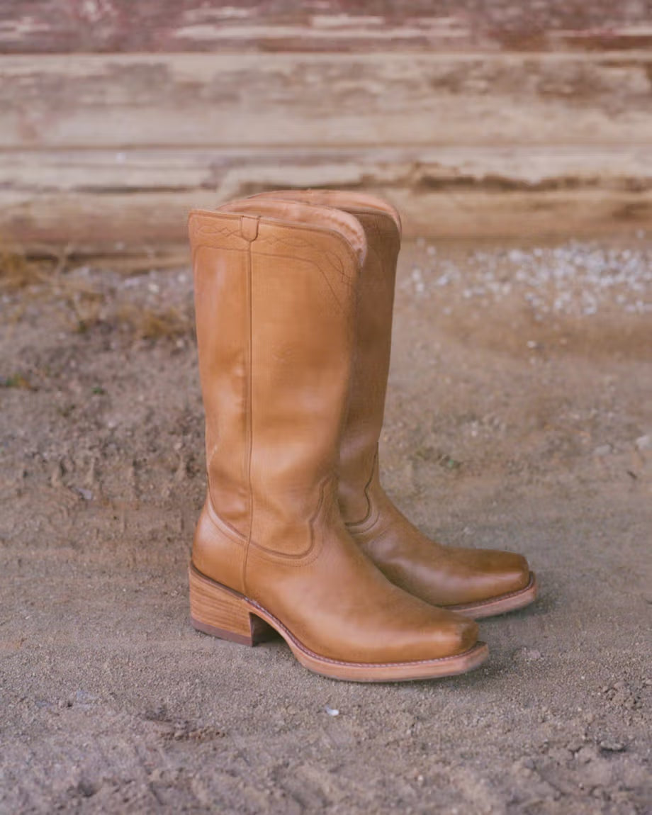 Tecovas Women's Camel Cowhide The Charlie Cutter Toe Boots W20060CML