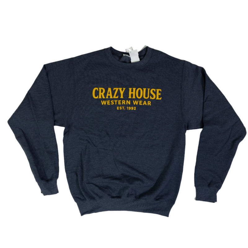 Crazy House Navy Crewneck