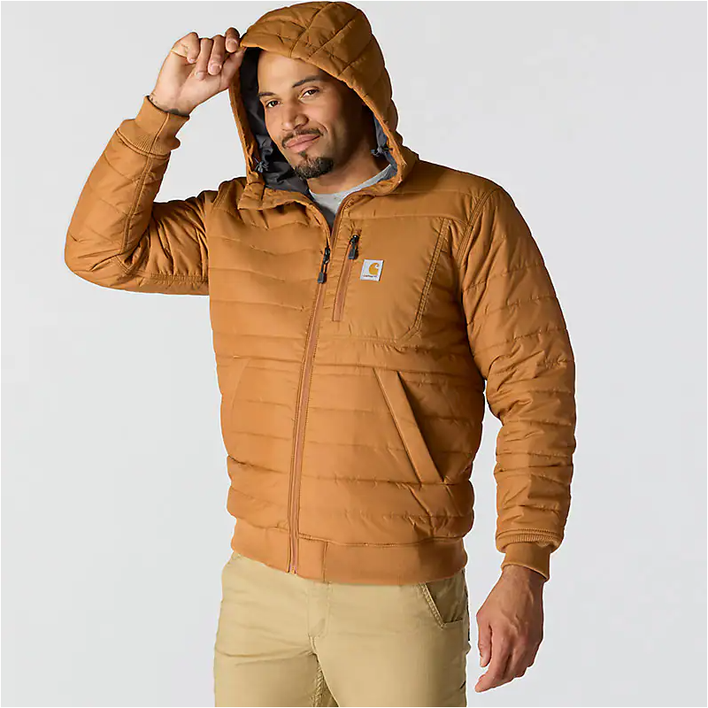 Men's Carhartt Rain Defender Relaxed Fit Lightweight Insulated Hooded Jacket 