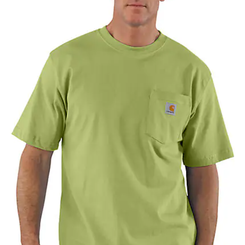 Men's Carhartt Loose Fit One Pocket T-shirt Green K87-GJ7 - Crazy House Western Wear