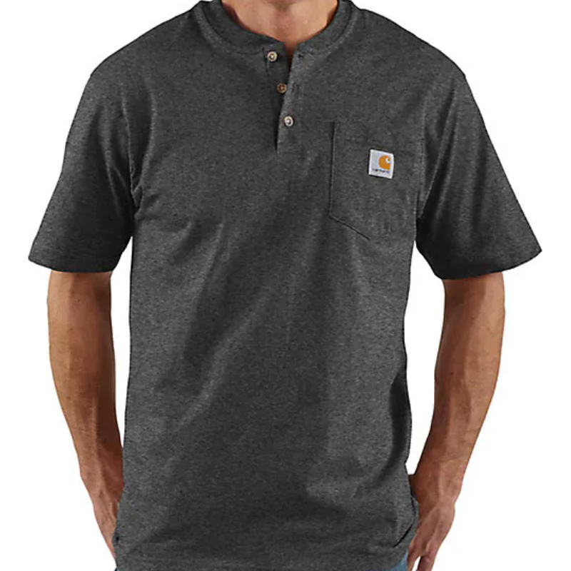 Men's Carhartt Loose Fit Short Sleeve Pocket T-shirt Dark Grey K84-026 - Crazy House Western Wear
