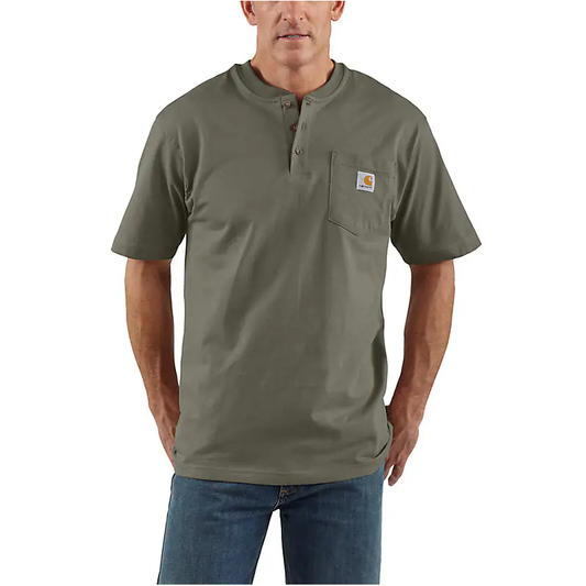Men's Carhartt Loose Fit Pocket T-shirt Dov Green K84-DOV - Crazy House Western Wear