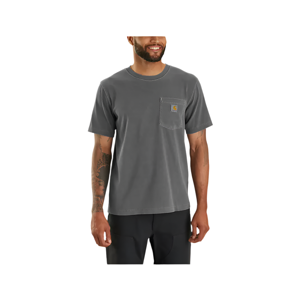 Men's Carhartt Relaxed Fit Short Sleeve Pocket T-shirt - Grey 106252-029 - Crazy House Western Wear