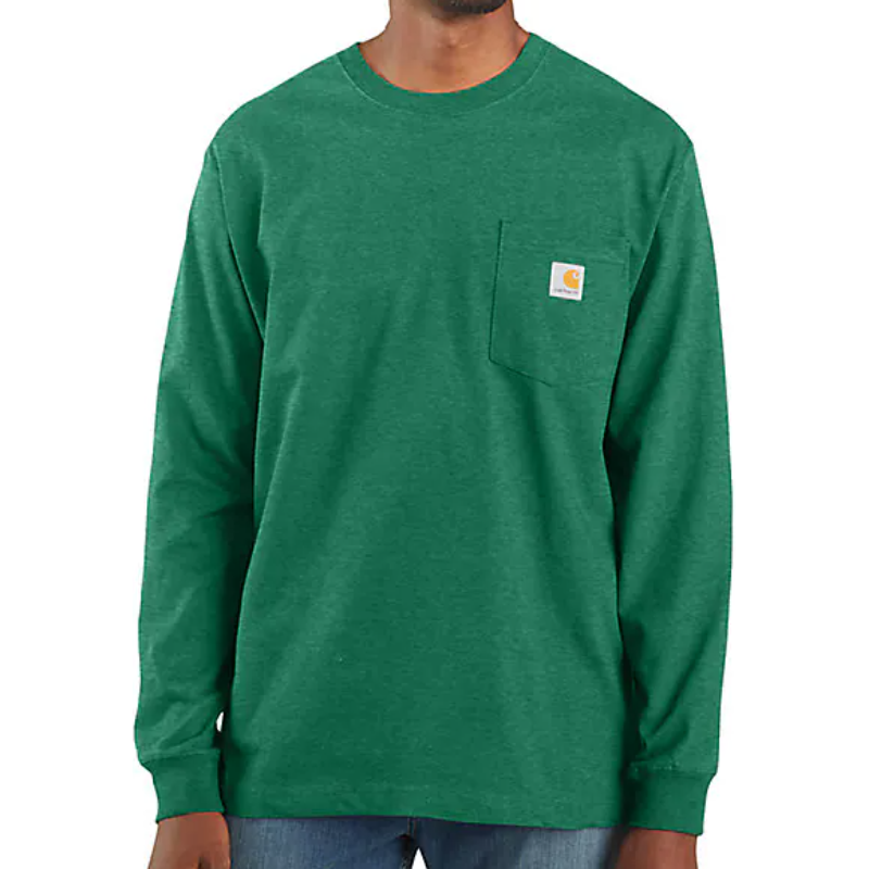 Men's Carhartt Loose Fit Long Sleeve Pocket T-shirt K126-G55 - Crazy House Western Wear