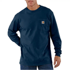 Men's Carhartt Loose Fit Long Sleeve Pocket T-shirt - Navy K126-NVY - Crazy House Western Wear