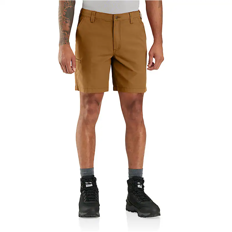 Men's Carhartt Rugged Flex Canvas Work Shorts - Brown 105841-BRN - Crazy House Western Wear