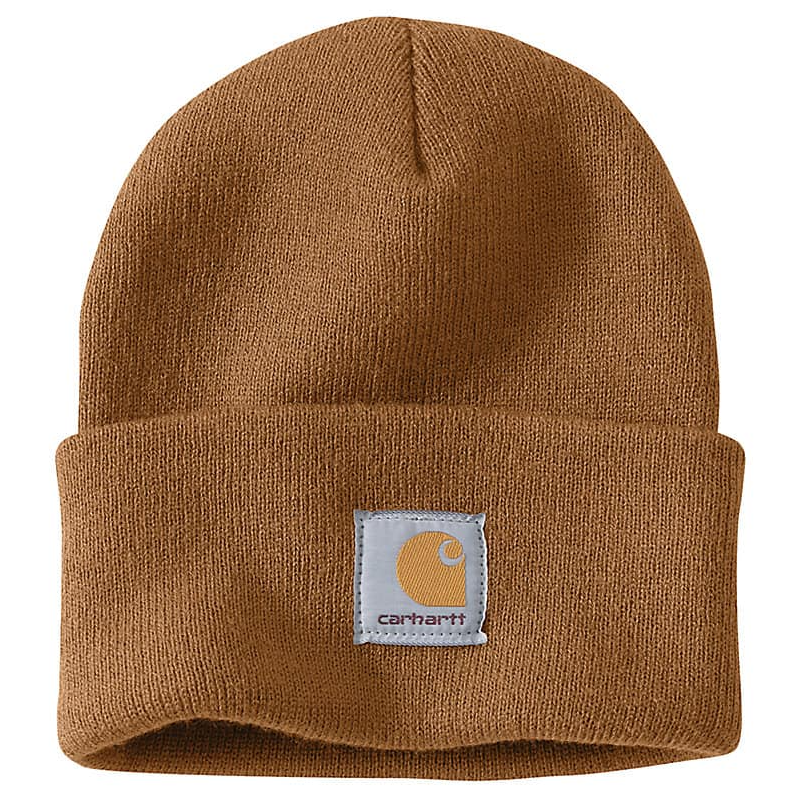 Men's Carhartt Brown Knit Cuffed Beanie