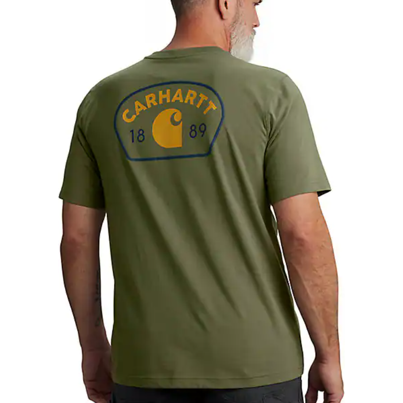 Men's Carhartt Relaxed Fit Short Sleeve 1889 Graphic T-shirt - Dov Green 106769-DOV - Crazy House Western Wear