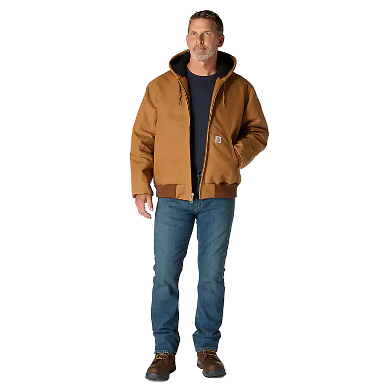 Men's Carhartt Flannel Lined Active Jacket - Loose Fit 106673-BRN Men's Carhartt Flannel Lined Active Jacket - Loose Fit 106673-BRN