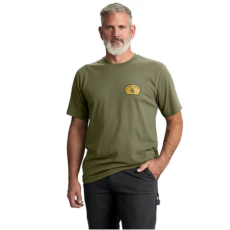 Men's Carhartt Relaxed Fit Short Sleeve 1889 Graphic T-shirt - Dov Green 106769-DOV - Crazy House Western Wear