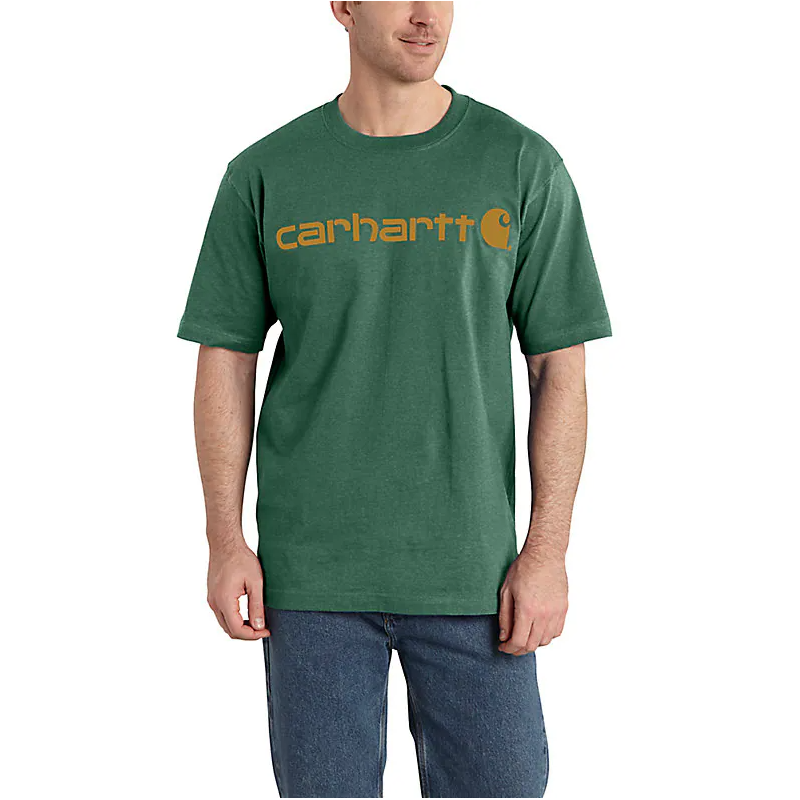 Men's Carhartt Loose Fit Short Sleeve Logo Graphic T-shirt - Green K195-GI0 - Crazy House Western Wear