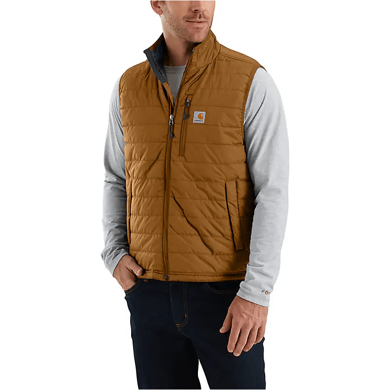 Men's Carhartt Rain Defender® Insulated Vest - Relaxed Fit 102286-BRN - Crazy House Western Wear
